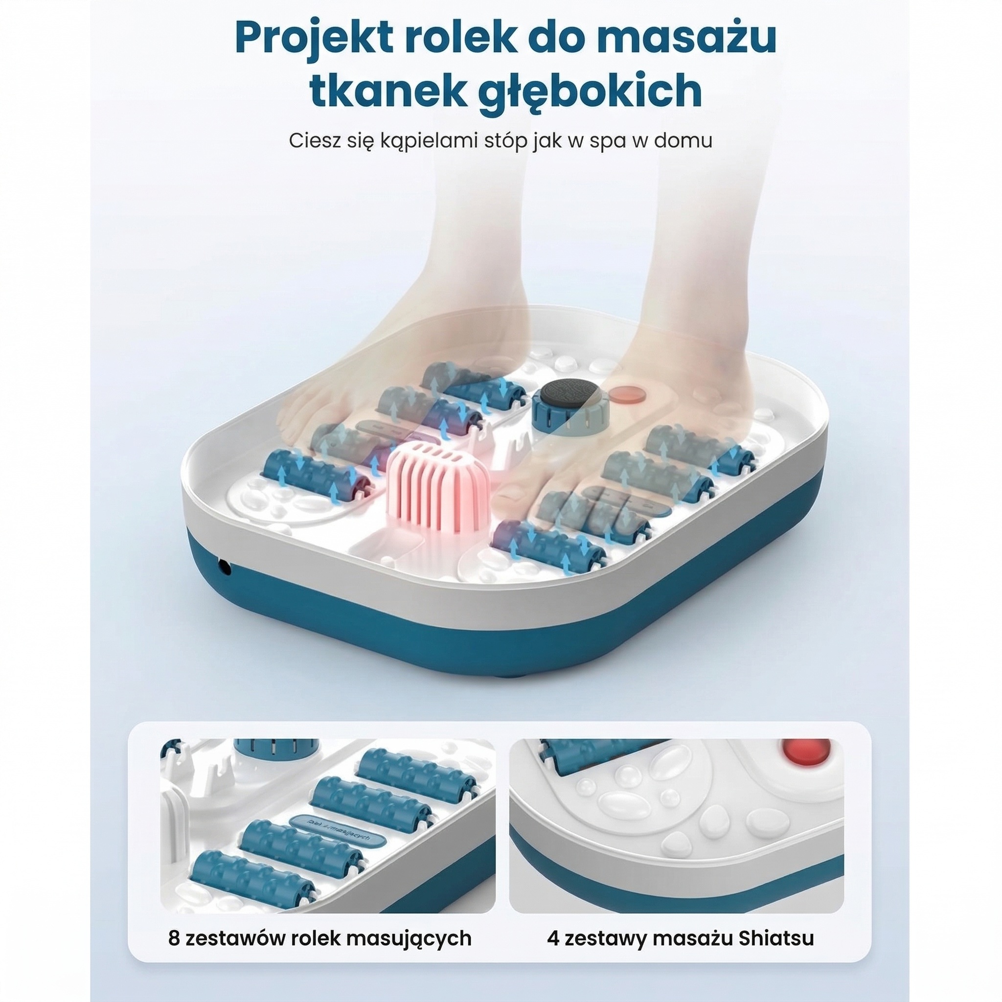 Składany Wodny Masażer do Stóp z Ogrzewaniem - obrazek 5